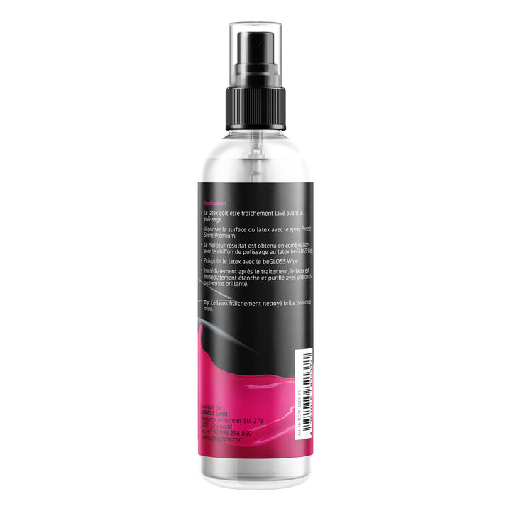 beGLOSS PERFECT SHINE PREMIUM SPRAY - Brillance parfaite et Soin sensitif – produits de soin pour une brillance de haute performance – Le lubrifiant pour polir vos vêtement en caoutchouc & latex